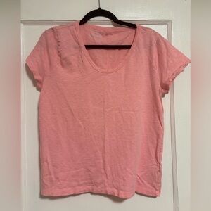 J. Crew Light Pink Short Sleeve Girlfriend Tee
